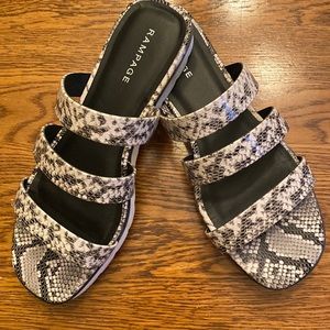 Womens snake print sandals